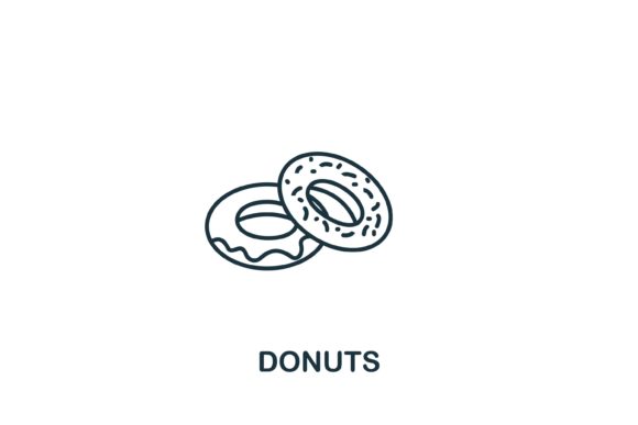 Donuts Icon from Fastfood Collection: A Versatile Design Asset for Modern Visual Communication