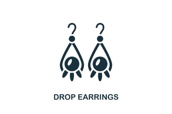 Drop Earrings Icon: A Versatile Design Asset for Web and Visual Projects