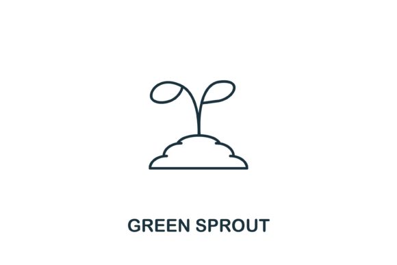 Exploring the Green Sprout Icon from Garden Collection: A Versatile Graphic for Modern Design