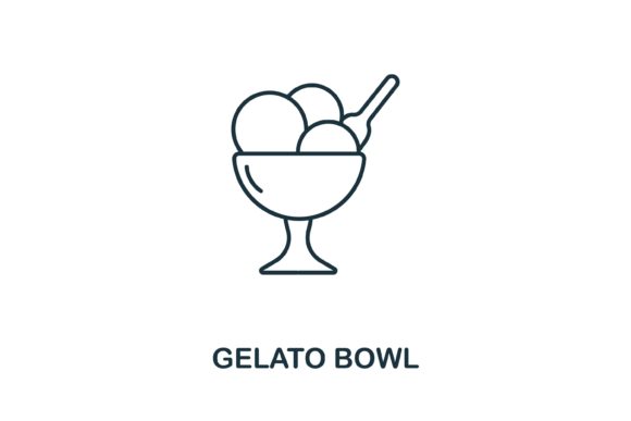 Gelato Bowl Icon from Italy Collection