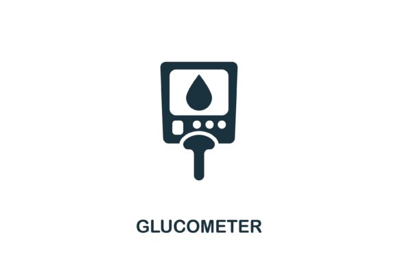 Glucometer Icon: A Versatile Design Element for Medical and Health-Themed Projects
