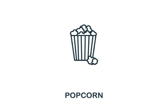 How to Use the Popcorn Icon from Fastfood Collection in Design and Workflow Projects