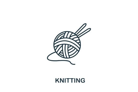 Knitting Icon from Hobbies Collection: A Versatile Design Element for Modern Creatives