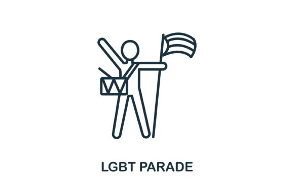 LGBT Parade Icon: A Versatile Design Element from the LGBT Collection