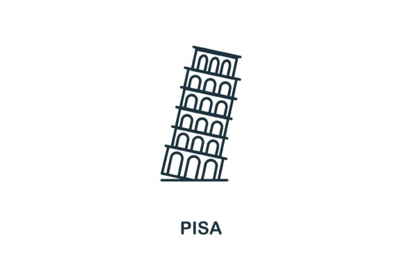 Pisa Icon from Italy Collection: A Versatile Design Asset