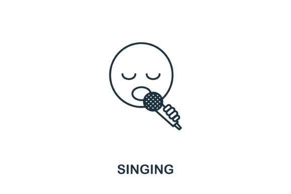 Singing Icon for Hobbies: Simple Design for Any Project