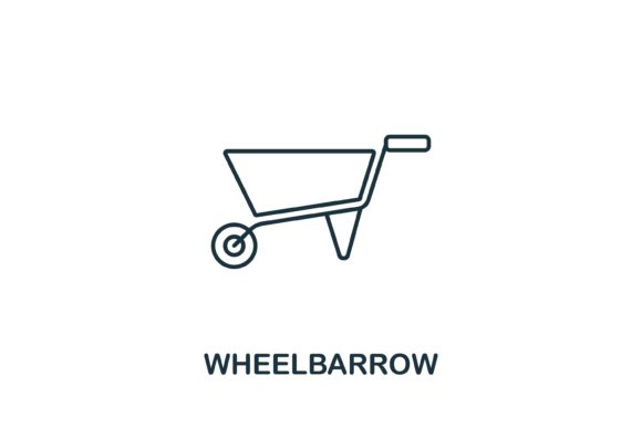 Wheelbarrow Icon from Garden Collection: A Versatile Design Element for Modern Projects